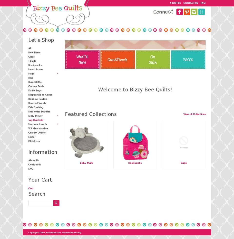 bizzybeebaby.com — Shopify storefront screenshot