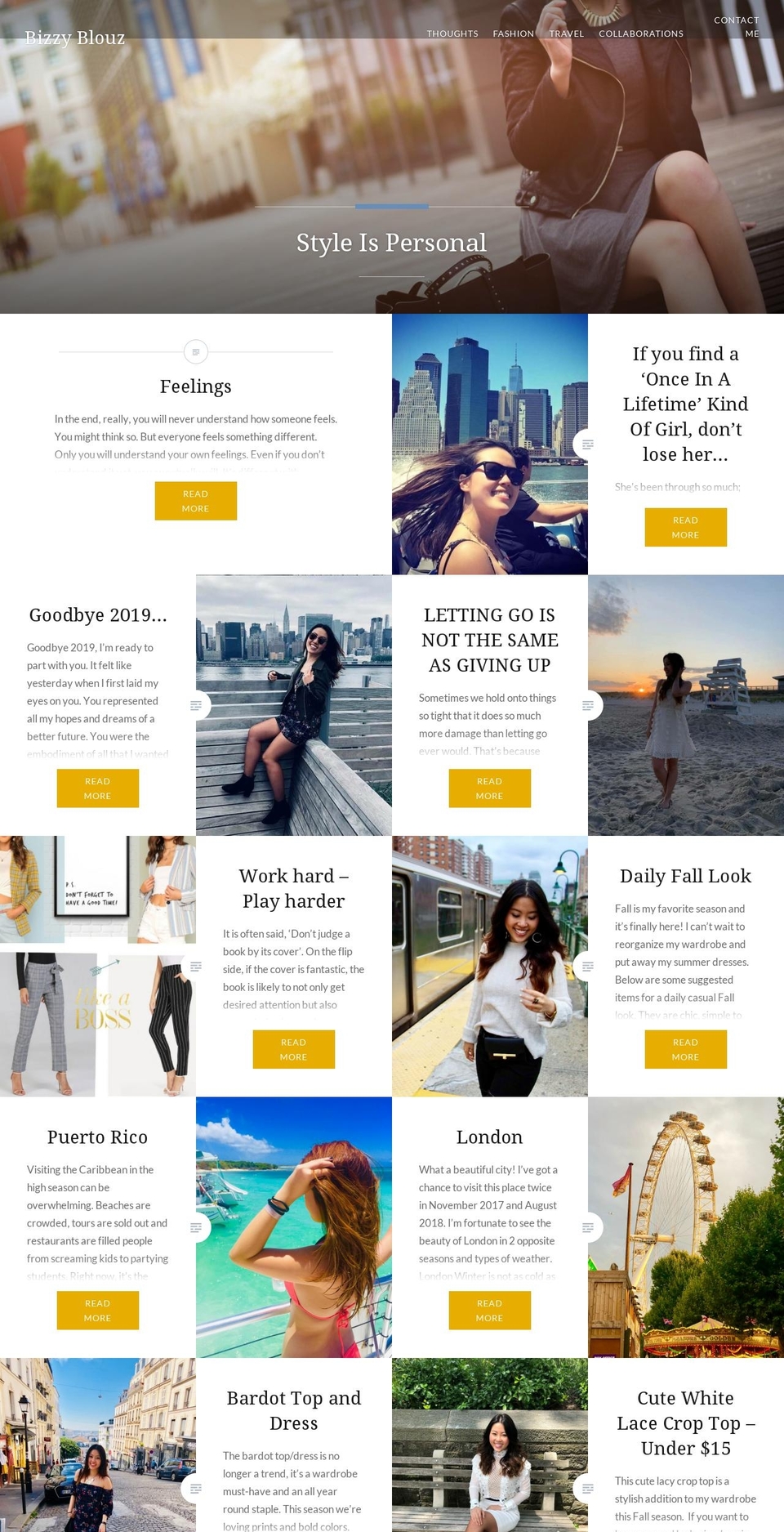 bizzyblouz.com — Shopify storefront screenshot