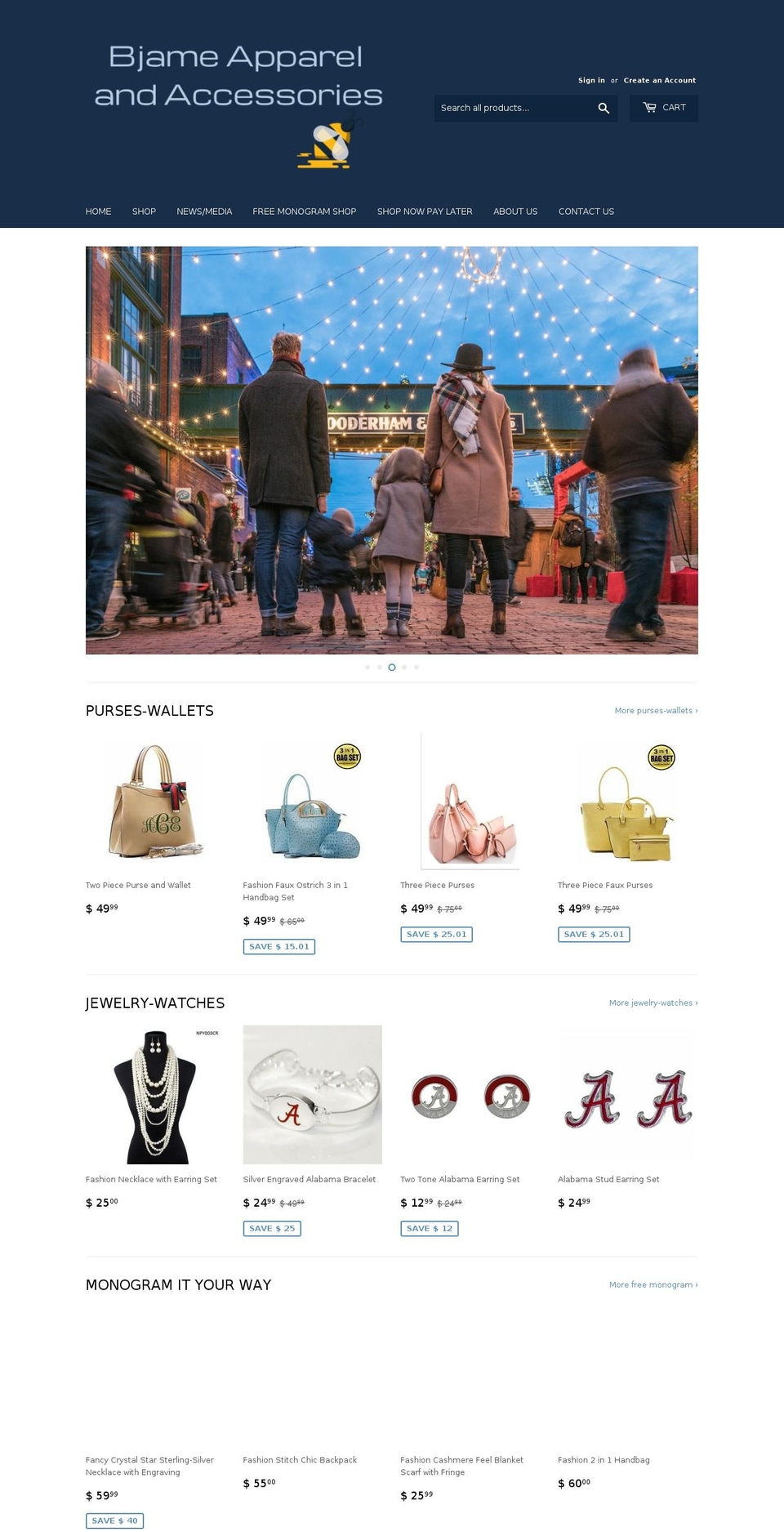 bjameaa.com shopify website screenshot