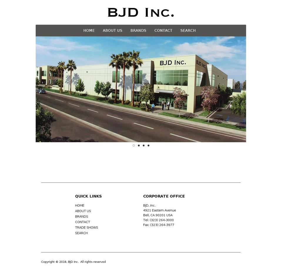 bjdcorp.com — Shopify storefront screenshot