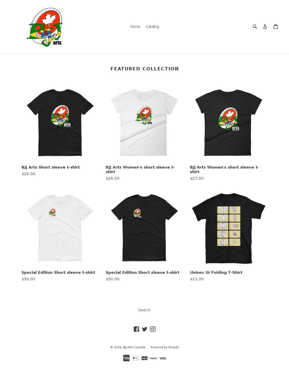 bjjarts.com — Shopify storefront screenshot