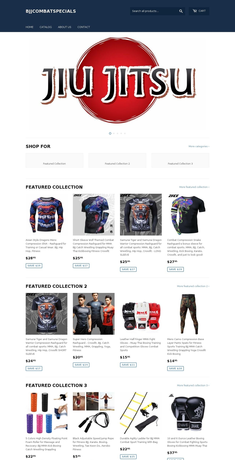 bjjcombatspecials.com — Shopify storefront screenshot