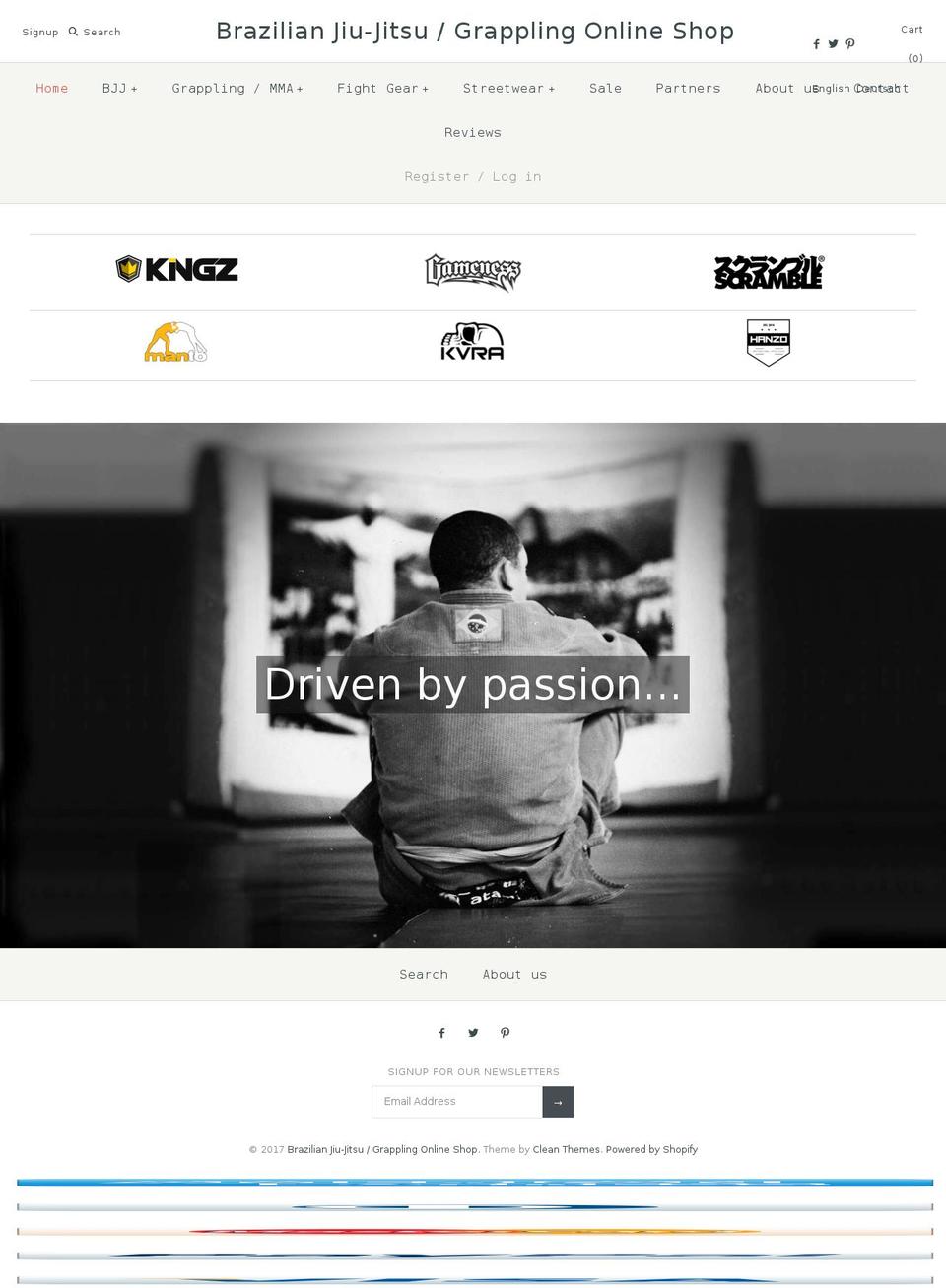 bjjcow.com shopify website screenshot