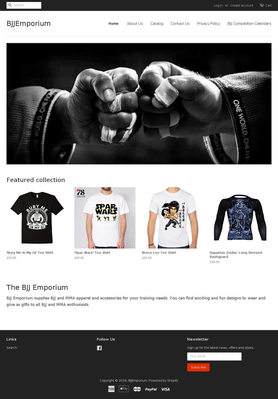 bjjemporium.com — Shopify storefront screenshot