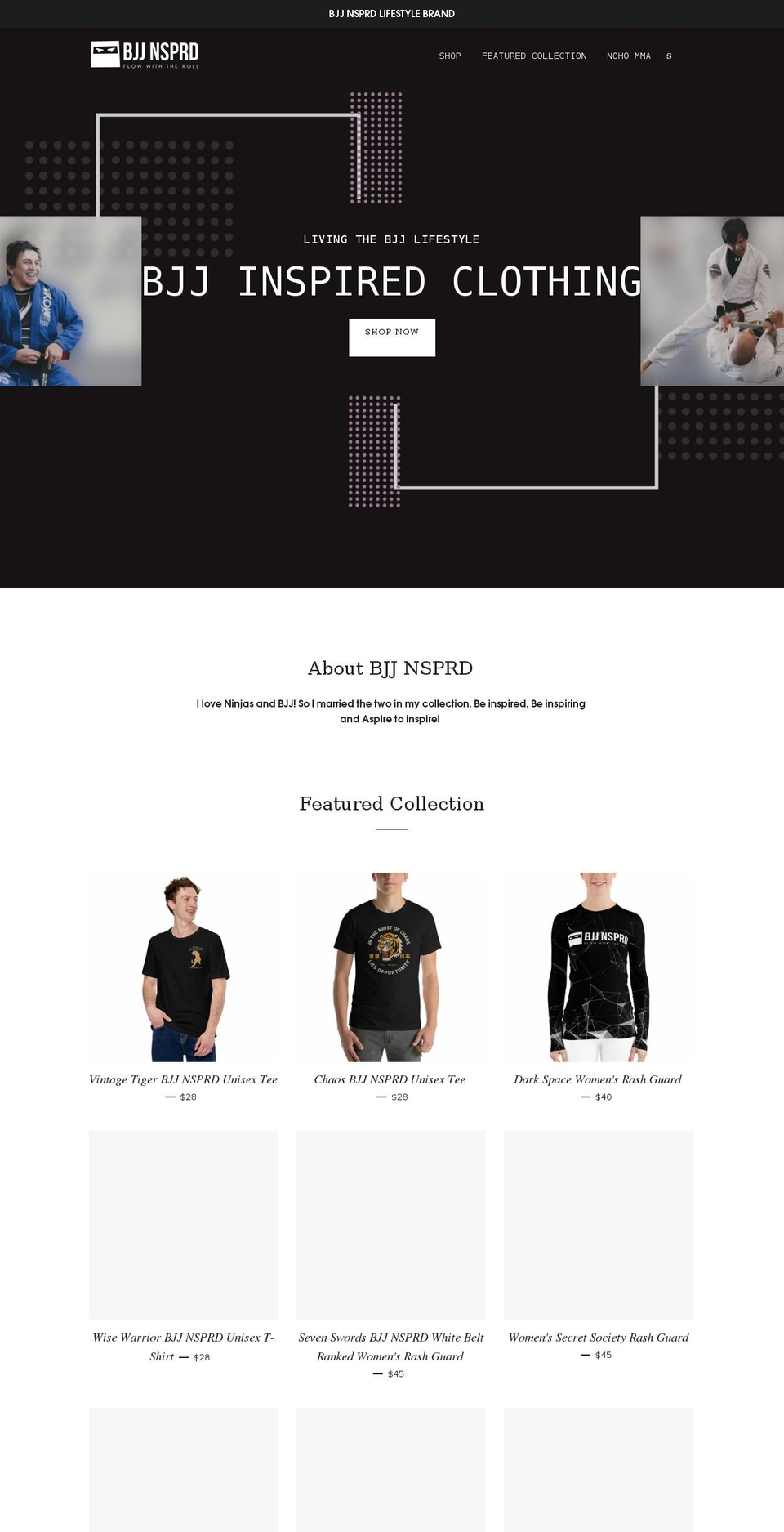 bjjnsprd.com shopify website screenshot