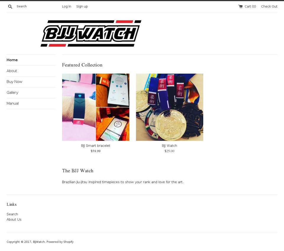 Spotlight Shopify theme site example bjjwatch.com
