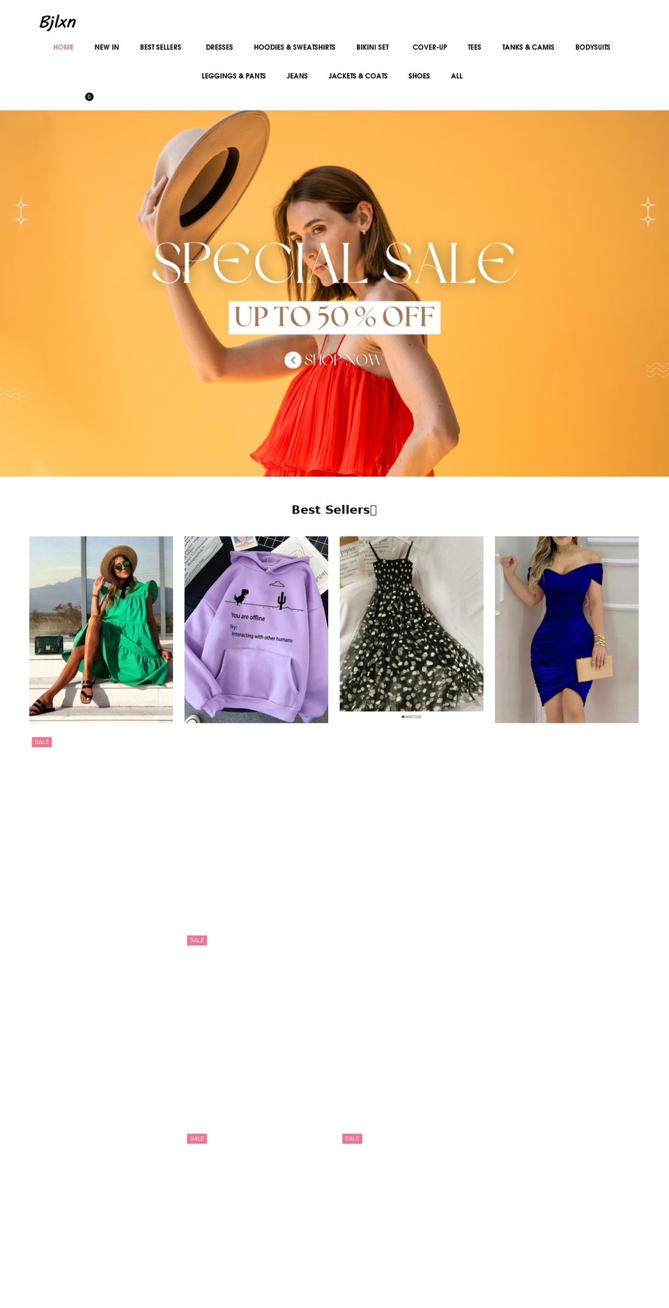 bjlxn.com shopify website screenshot