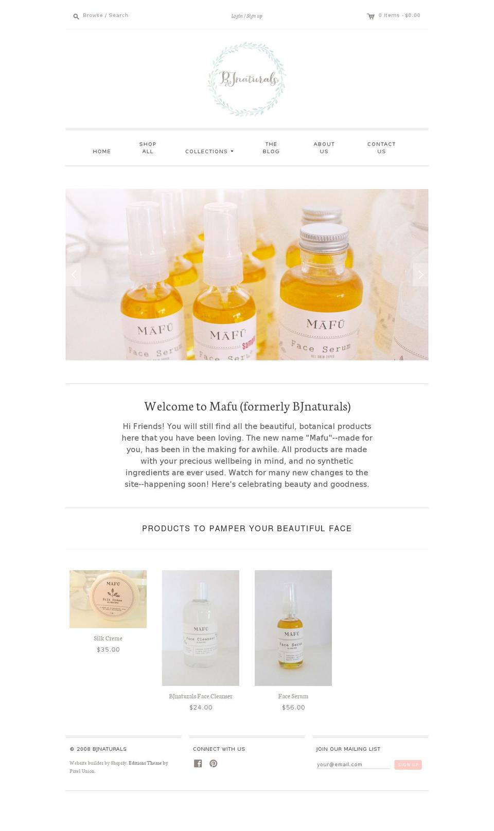 Aeolidia Shopify theme site example bjnaturals.com