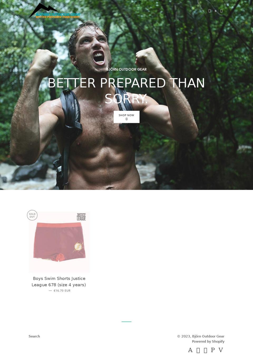 bjorn-nordic-gear.myshopify.com shopify website screenshot
