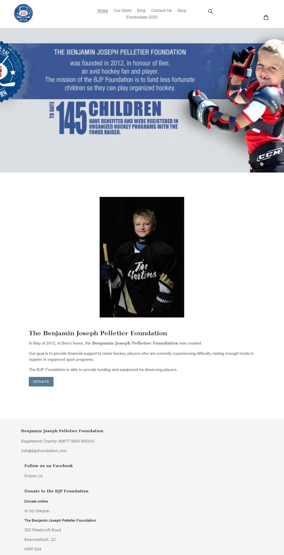 bjpfoundation.com shopify website screenshot