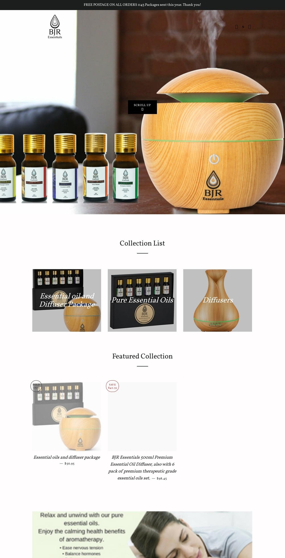 bjressentials.com — Shopify storefront screenshot