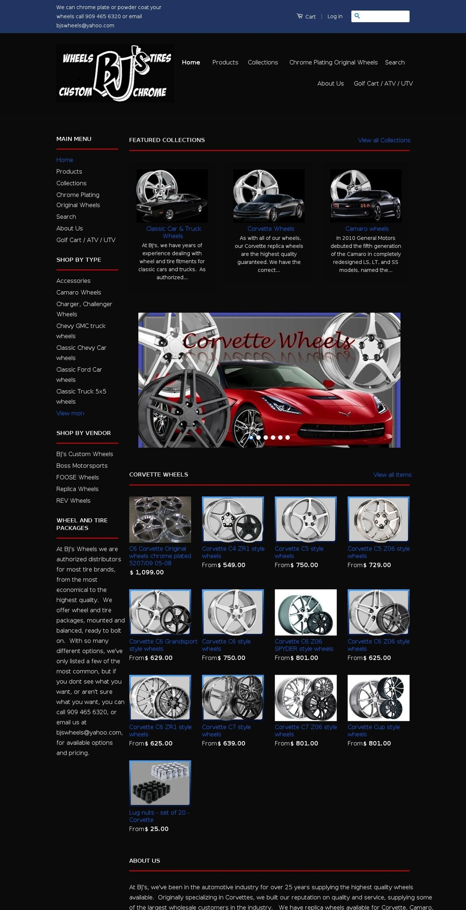bjswheels.com shopify website screenshot