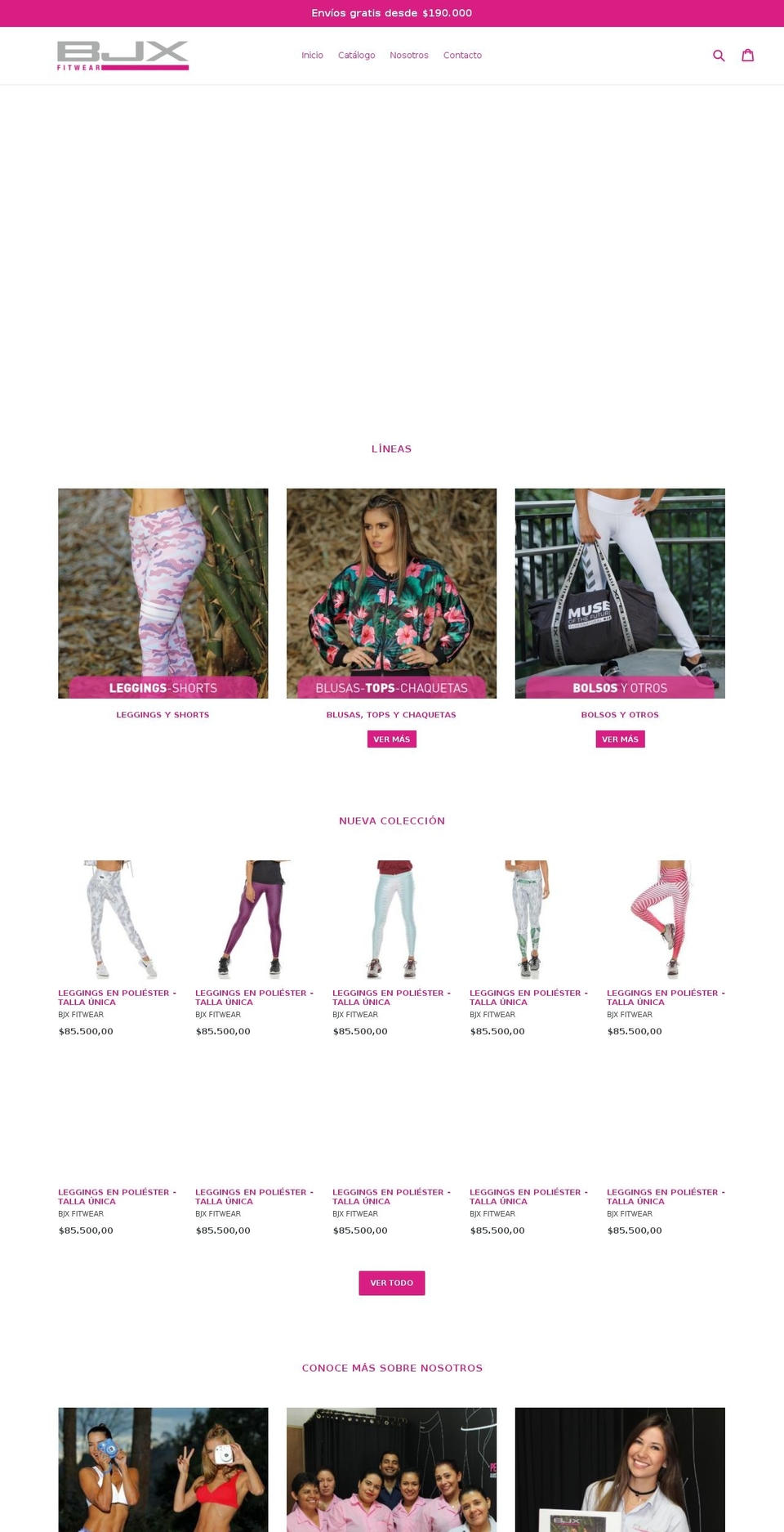 Tema Actual Shopify theme site example bjxfitwear.com