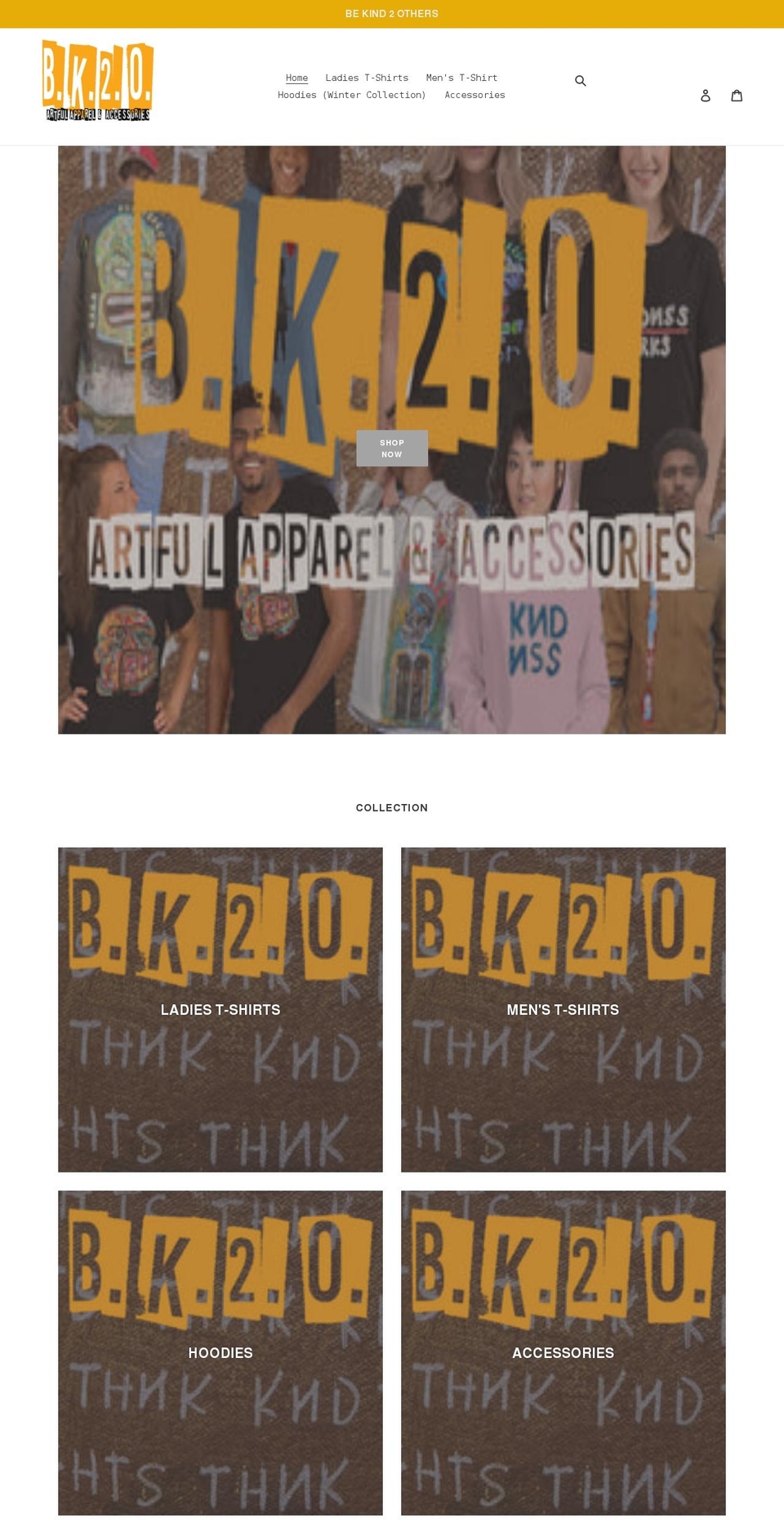bk2o.com shopify website screenshot