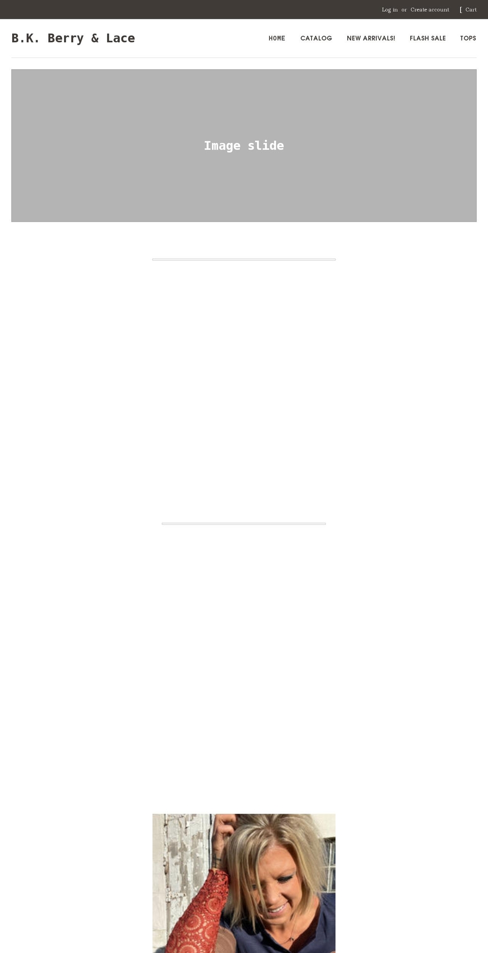bkberryandlace.com — Shopify storefront screenshot