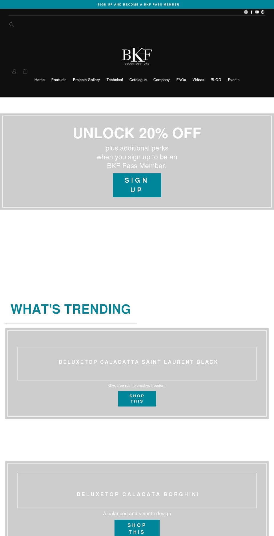 bkfdecorsolutions.com shopify website screenshot