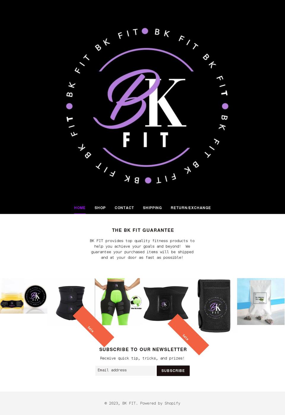 bkfit1.com shopify website screenshot