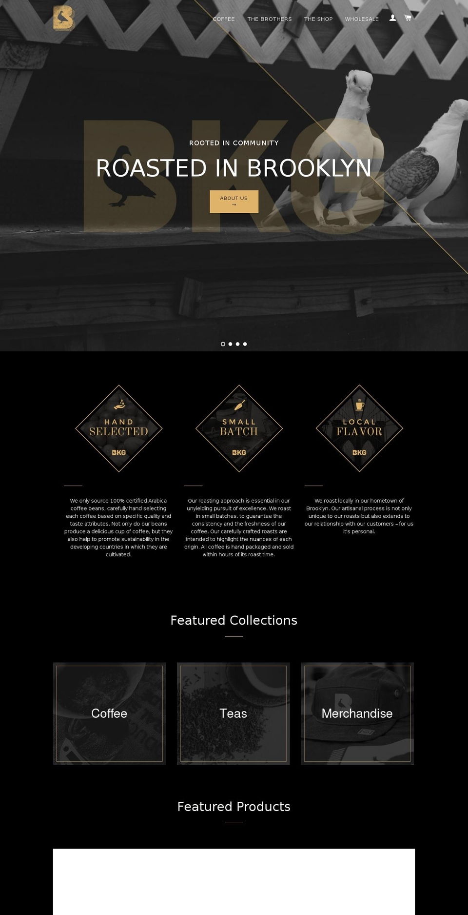 Zapiet Shopify theme site example bkgcoffee.com