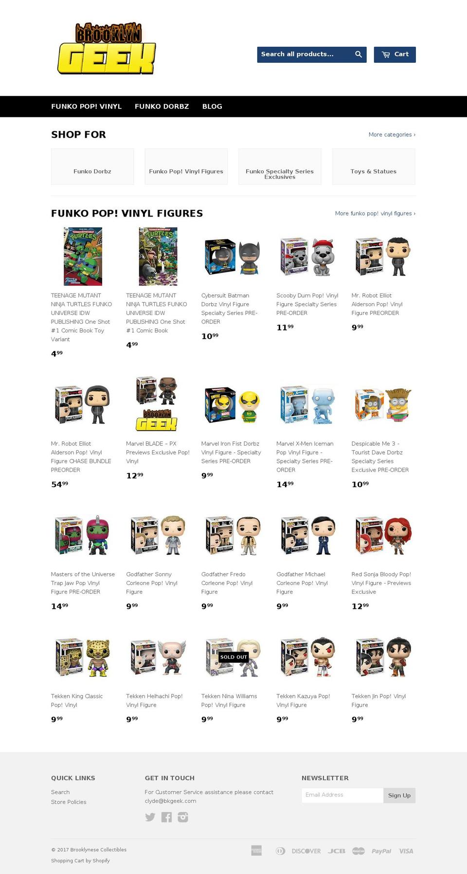 bkgeek.com shopify website screenshot