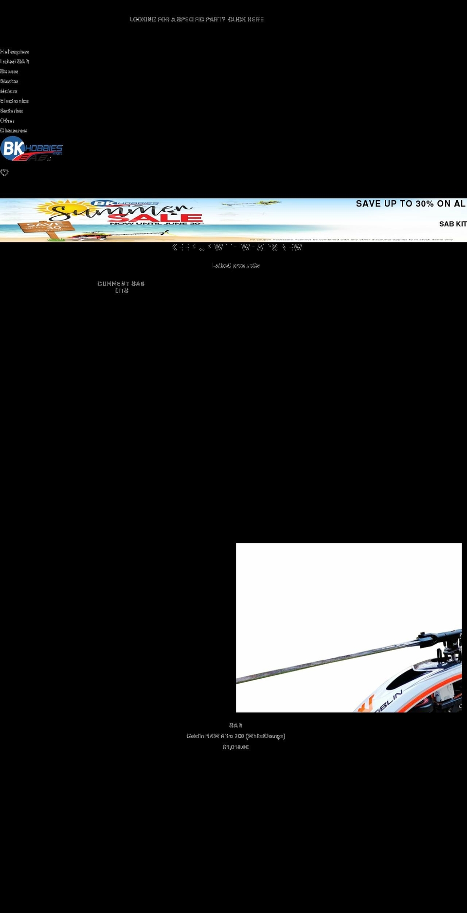 bkhobbies.com shopify website screenshot
