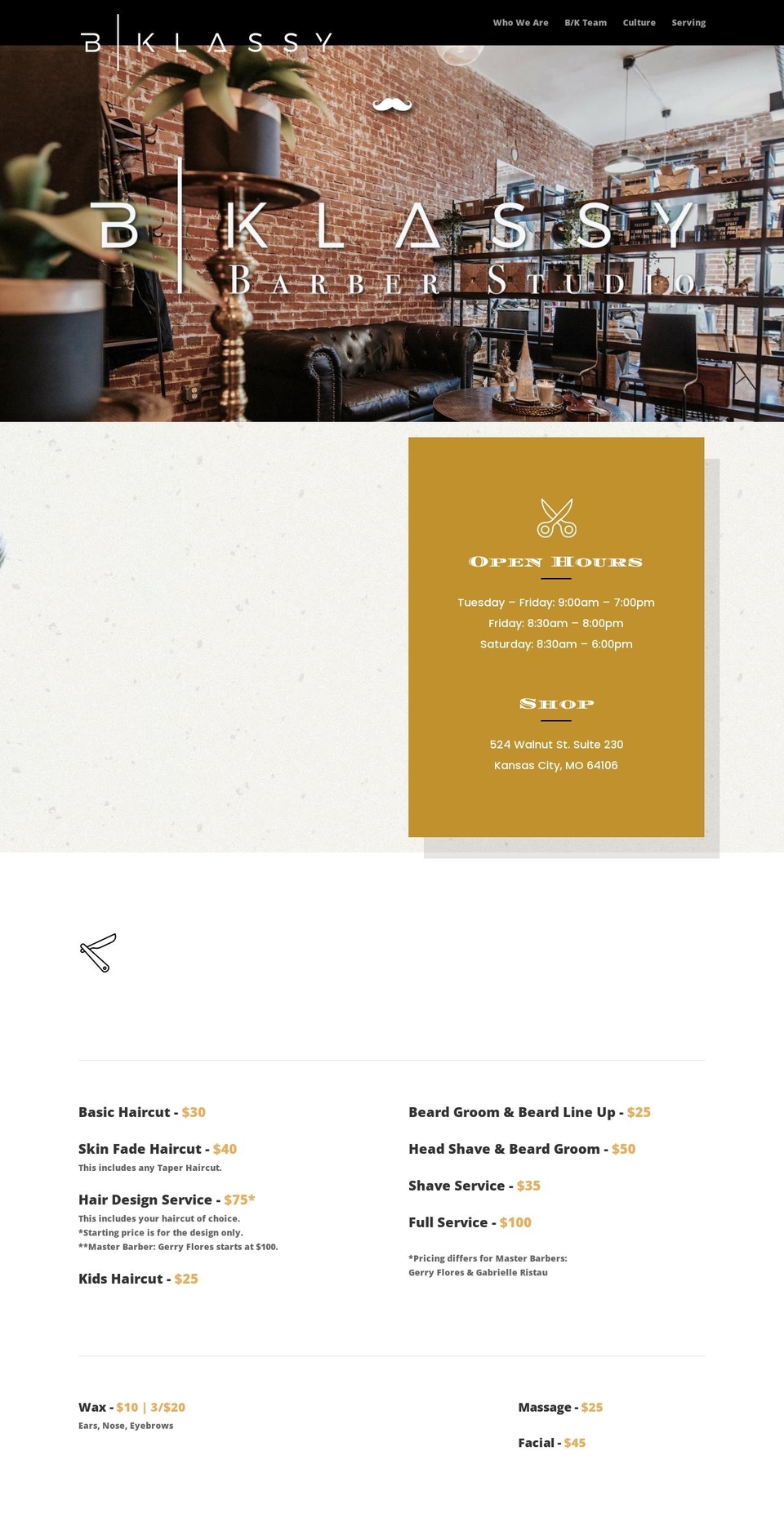 bklassykc.com — Shopify storefront screenshot