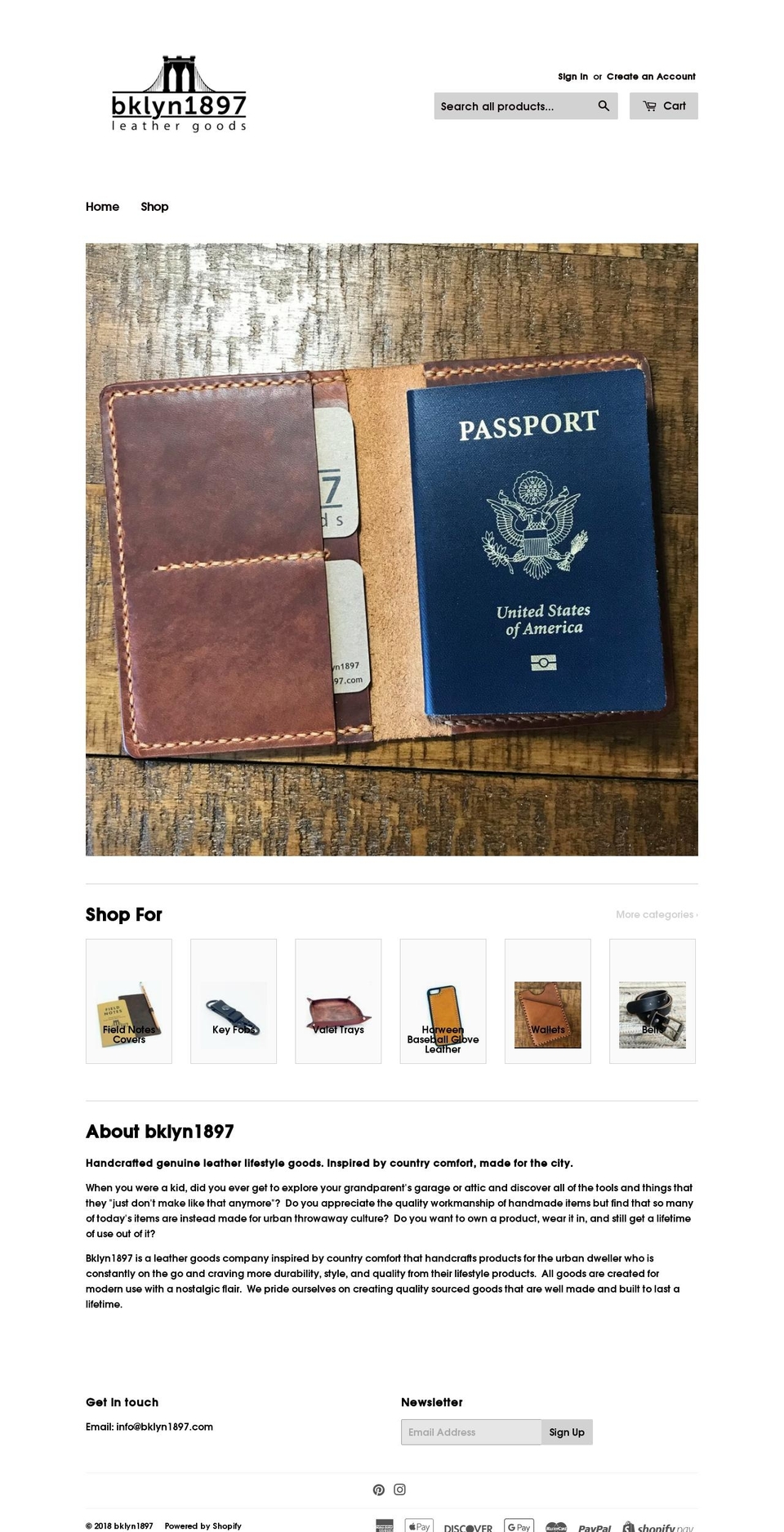 bklyn1897.com — Shopify storefront screenshot