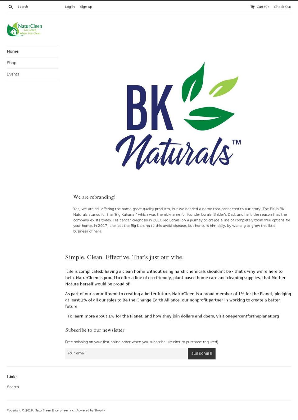 bknaturals.com — Shopify storefront screenshot