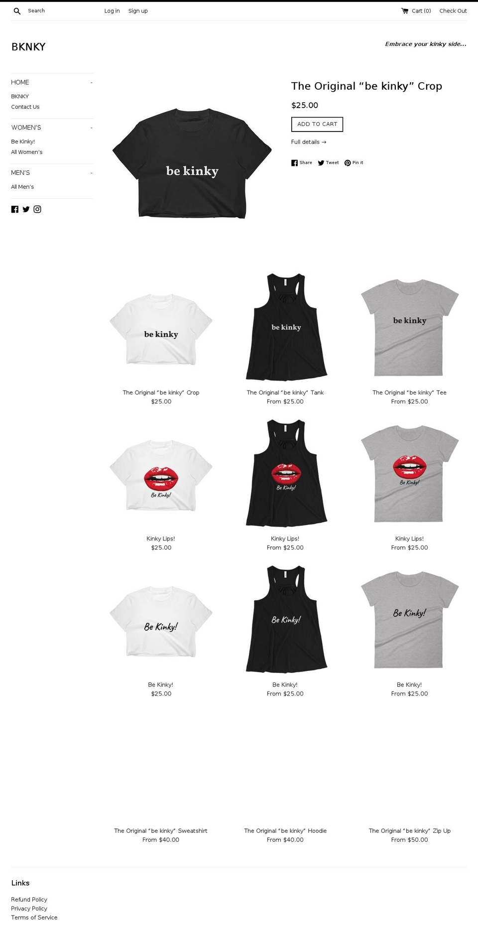 bknky.com — Shopify storefront screenshot