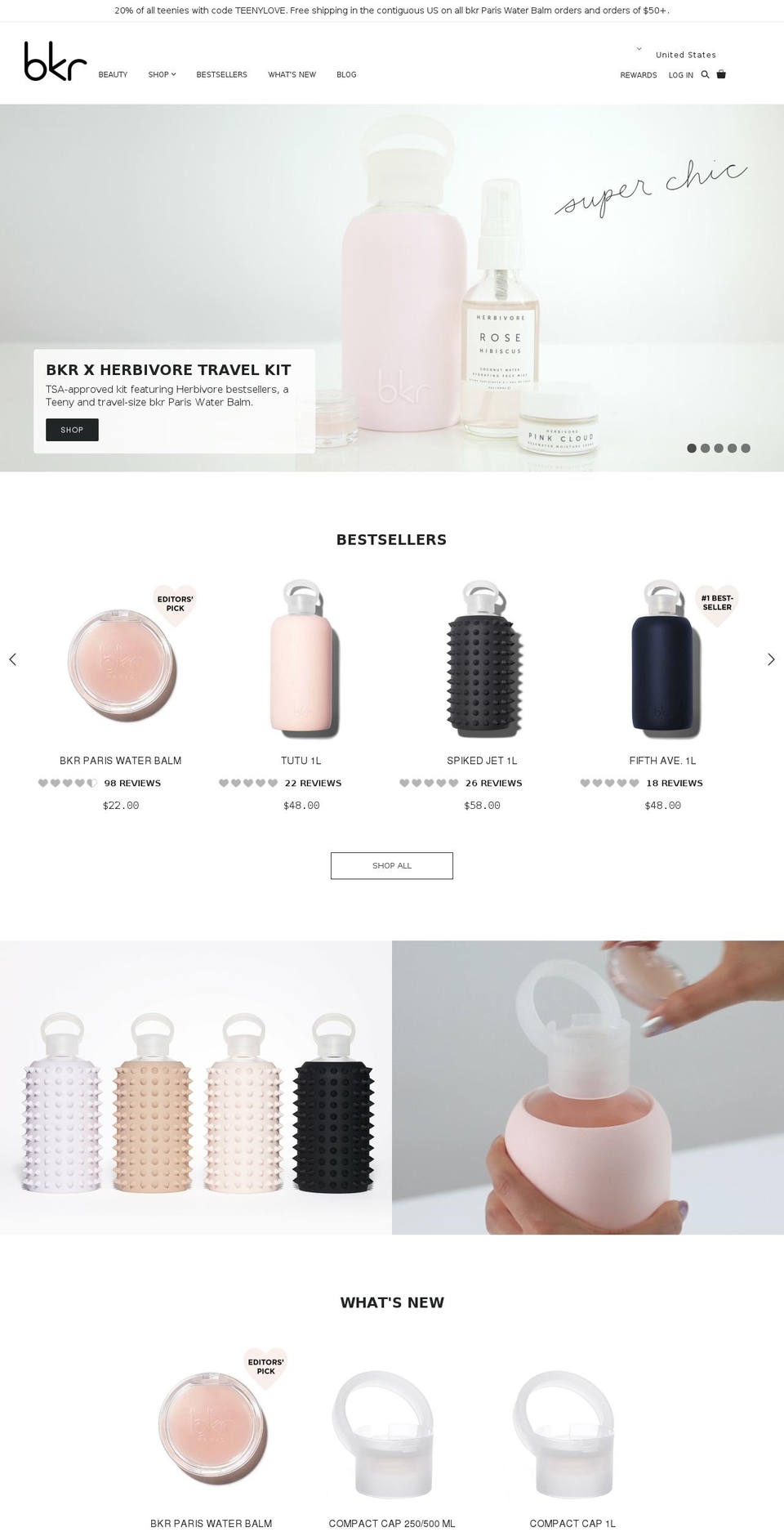 bkrbottle.com — Shopify storefront screenshot