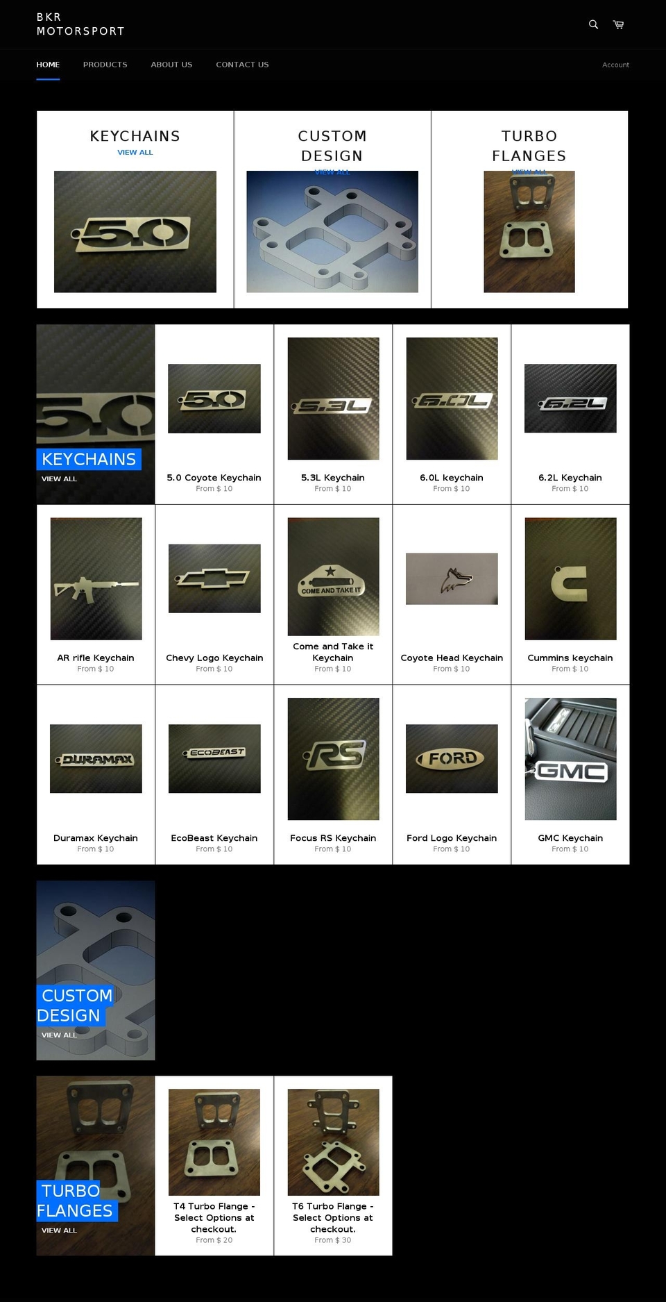 bkrmotorsport.com shopify website screenshot