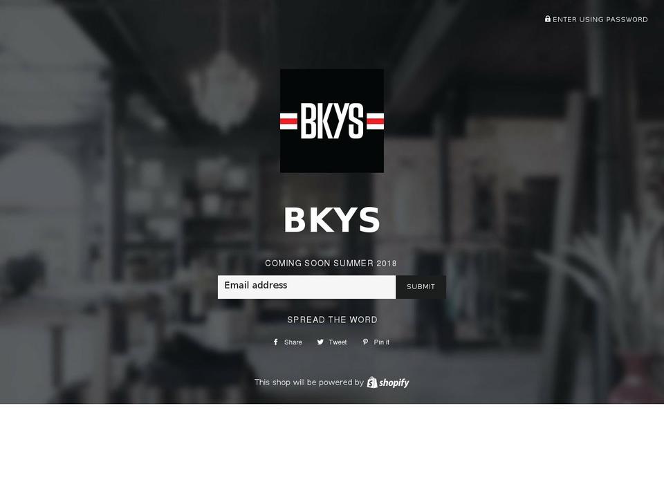 bkysclothing.com shopify website screenshot