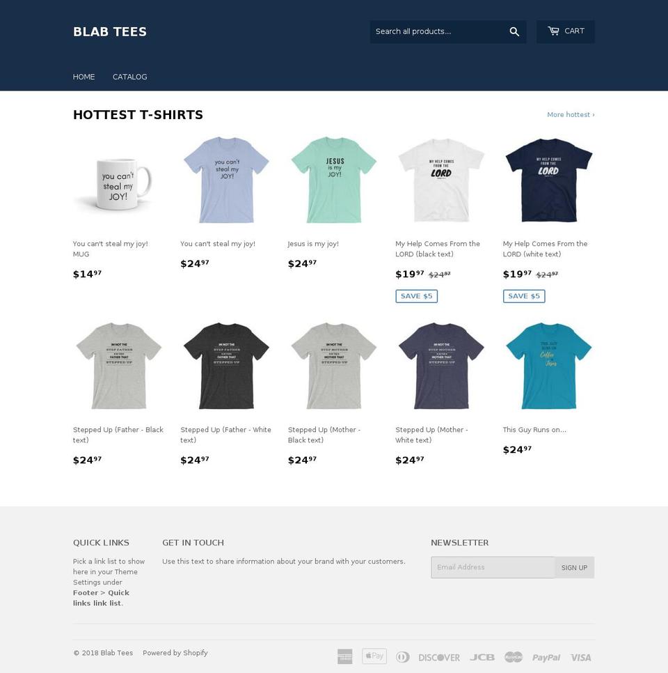 blabtees.com — Shopify storefront screenshot