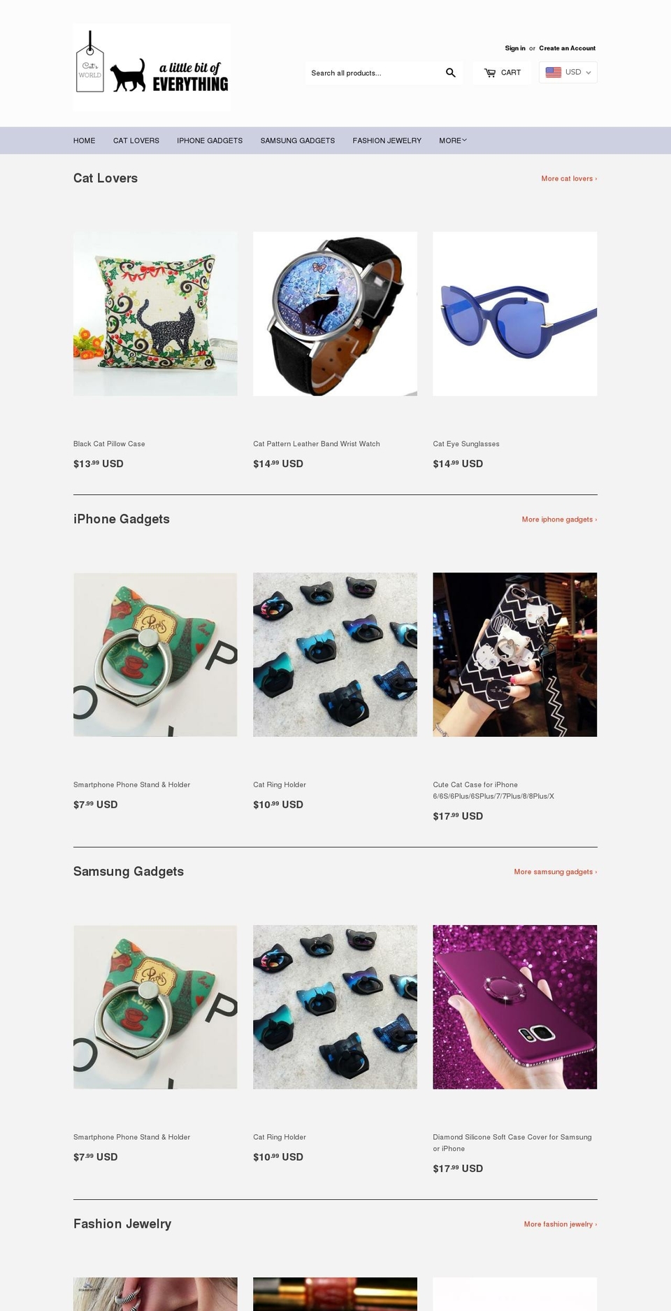 black-cat-fashion-more.com — Shopify storefront screenshot