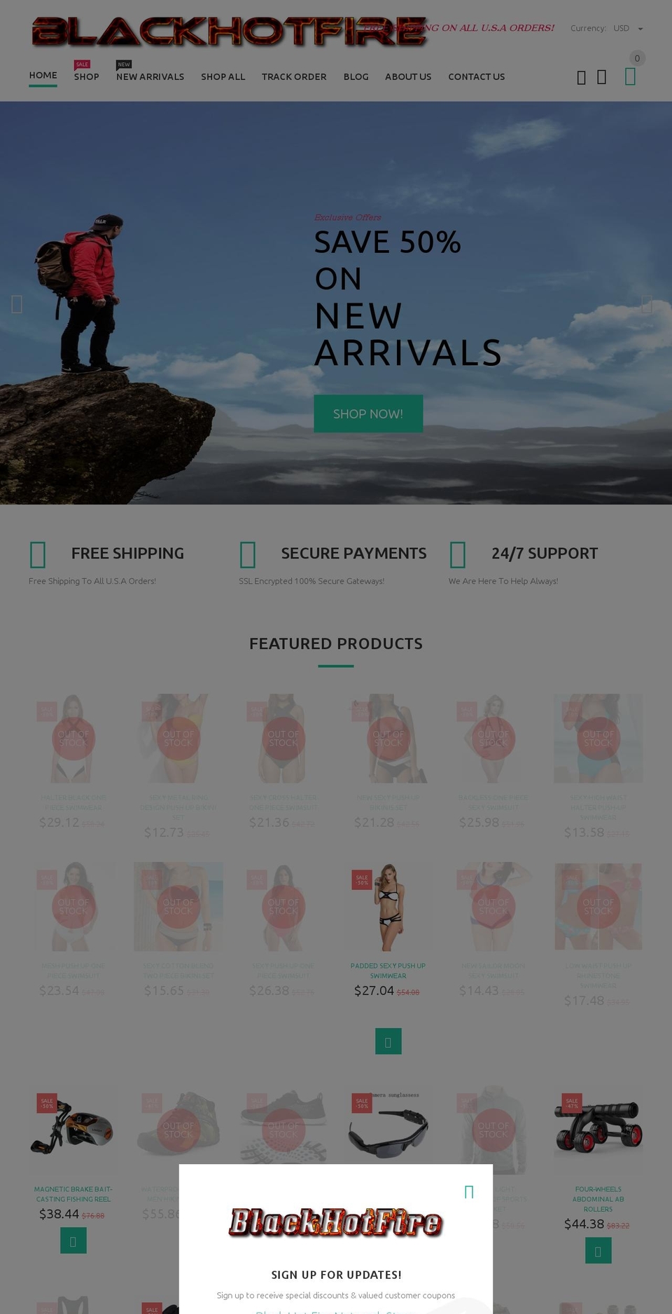 black-hot-fire-network-store.myshopify.com shopify website screenshot
