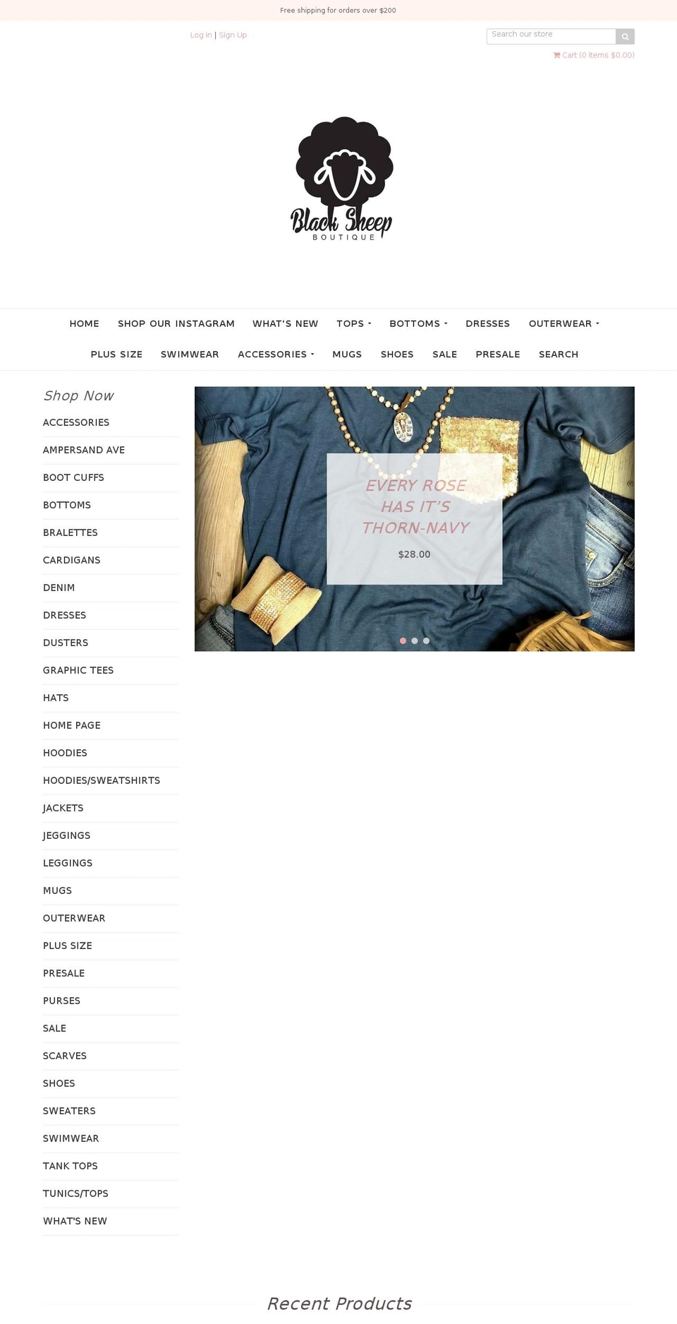black-sheep-boutique.com — Shopify storefront screenshot