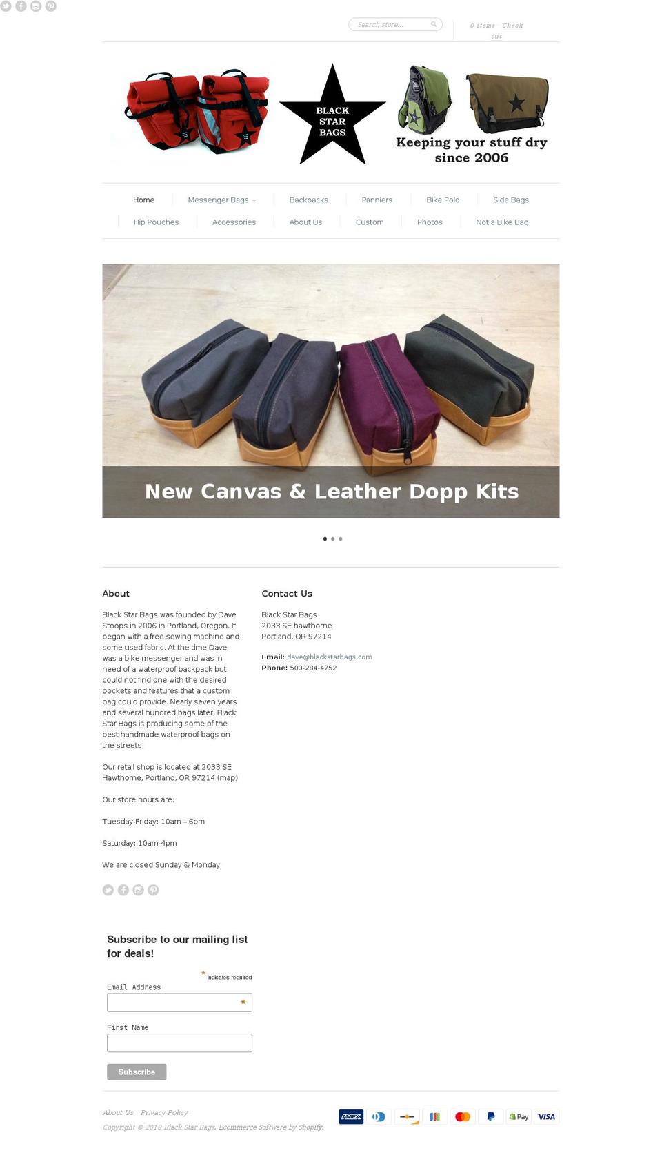 black-star-bags.myshopify.com shopify website screenshot