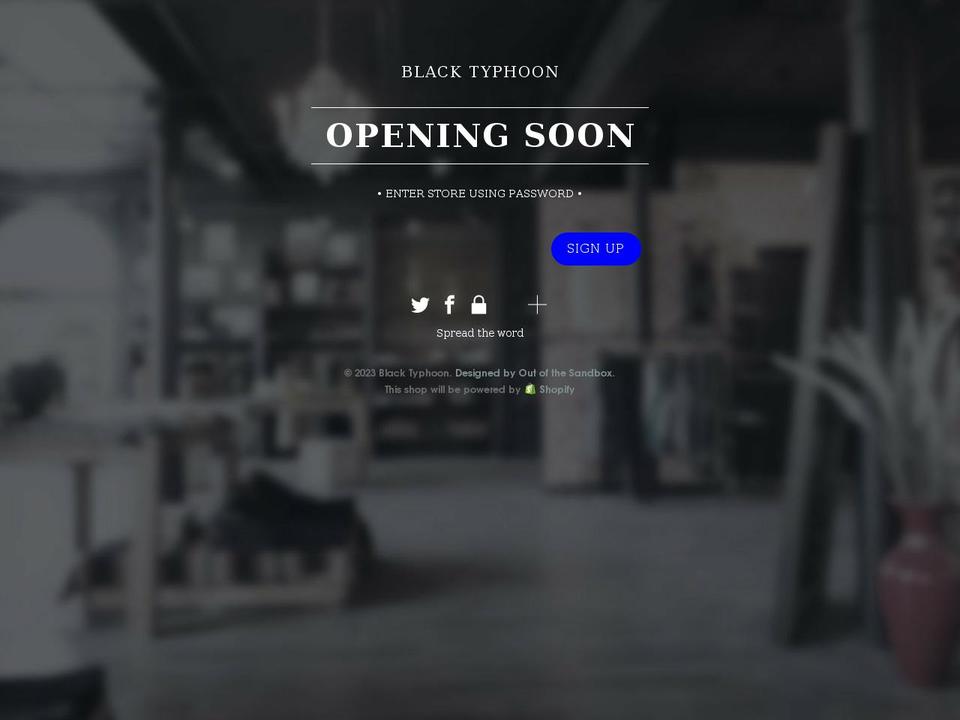 black-typhoon.com shopify website screenshot