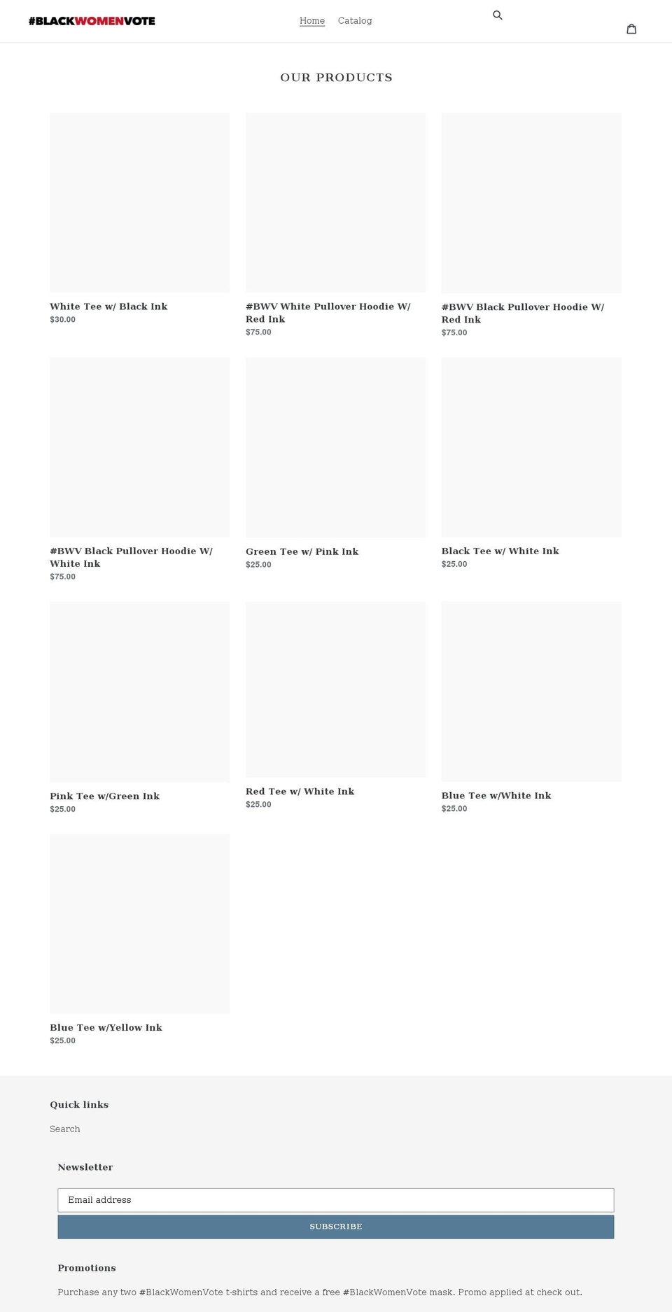 black-women-vote.myshopify.com shopify website screenshot