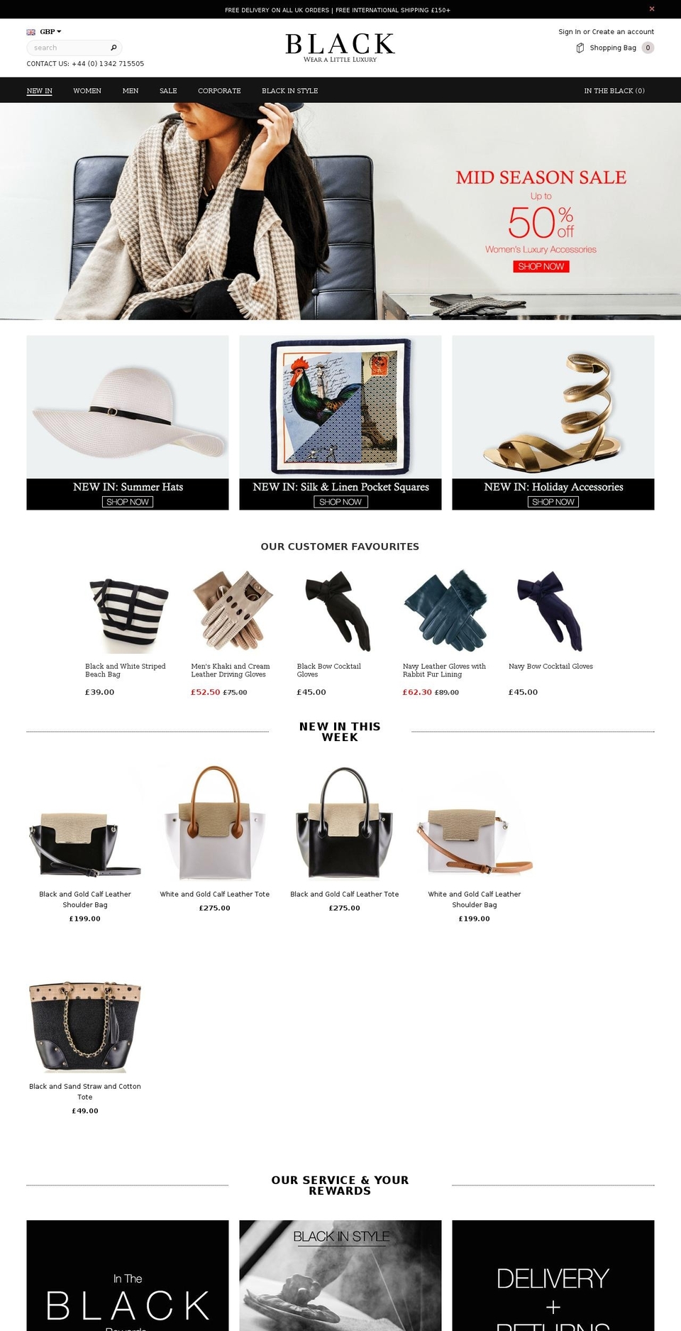 black.co.uk shopify website screenshot