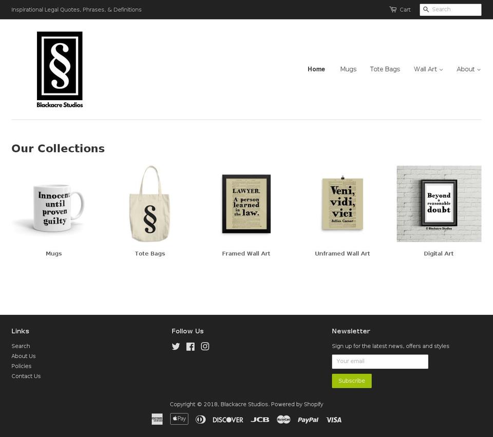 blackacrestudios.com — Shopify storefront screenshot