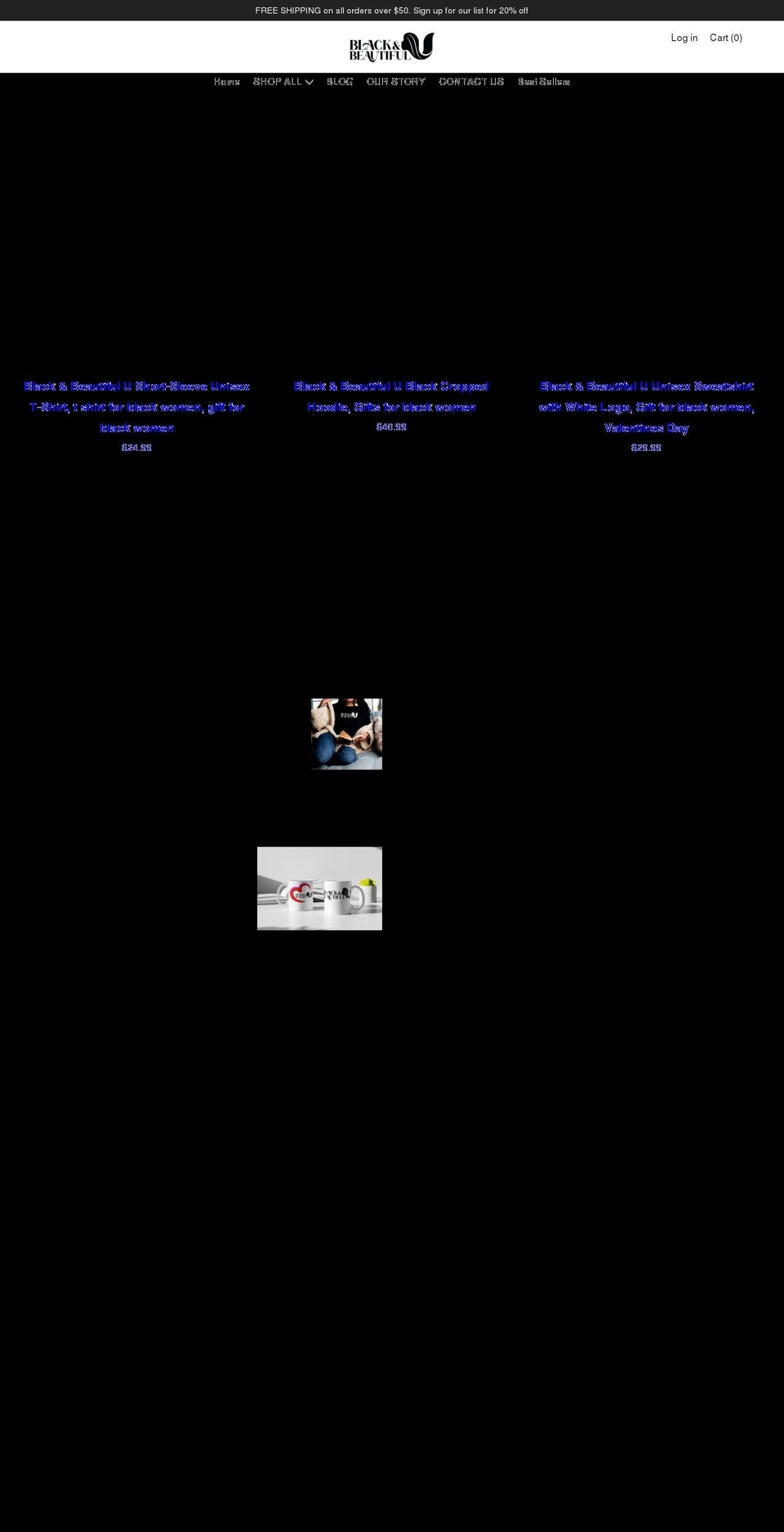 blackandbeautifulu.com shopify website screenshot
