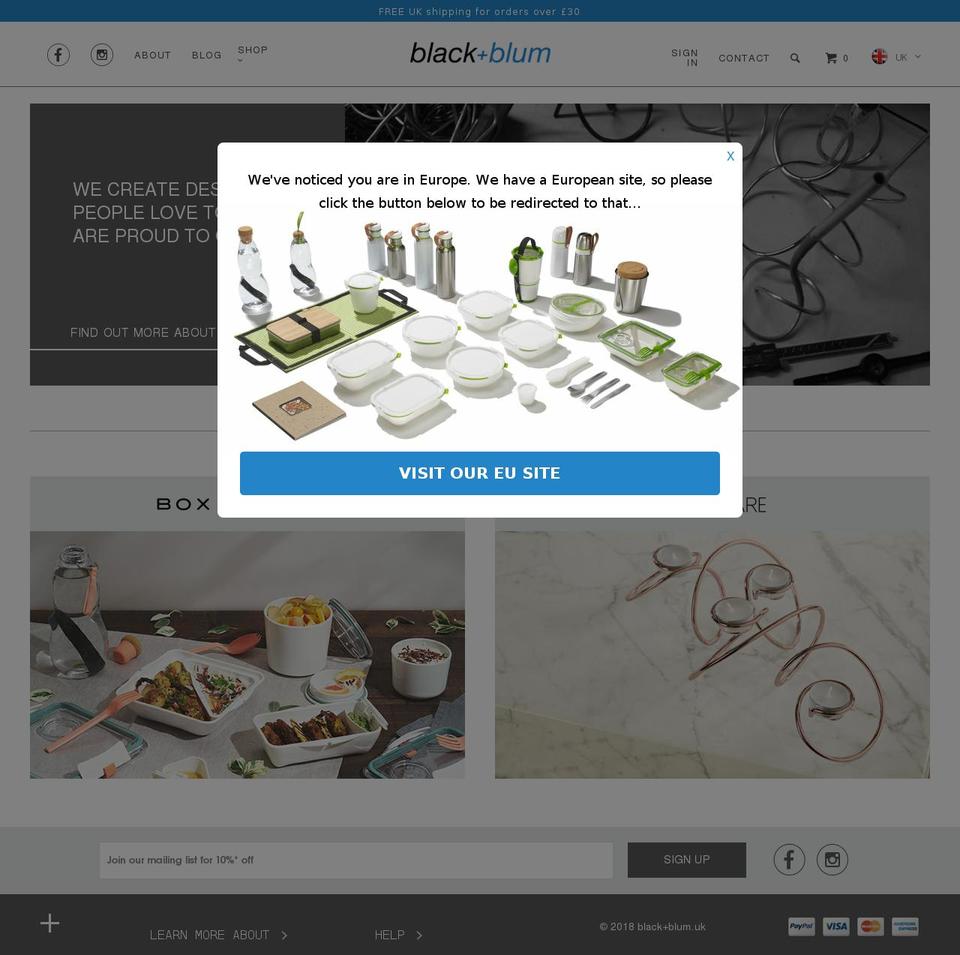 blackandblum.com — Shopify storefront screenshot