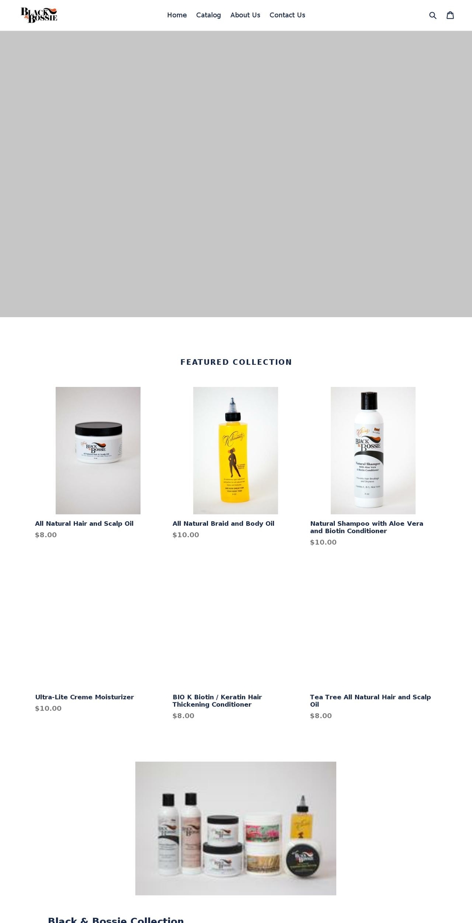 blackandbossie.com shopify website screenshot