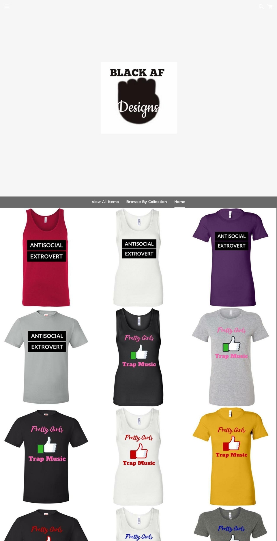 blackandforthdesigns.com — Shopify storefront screenshot