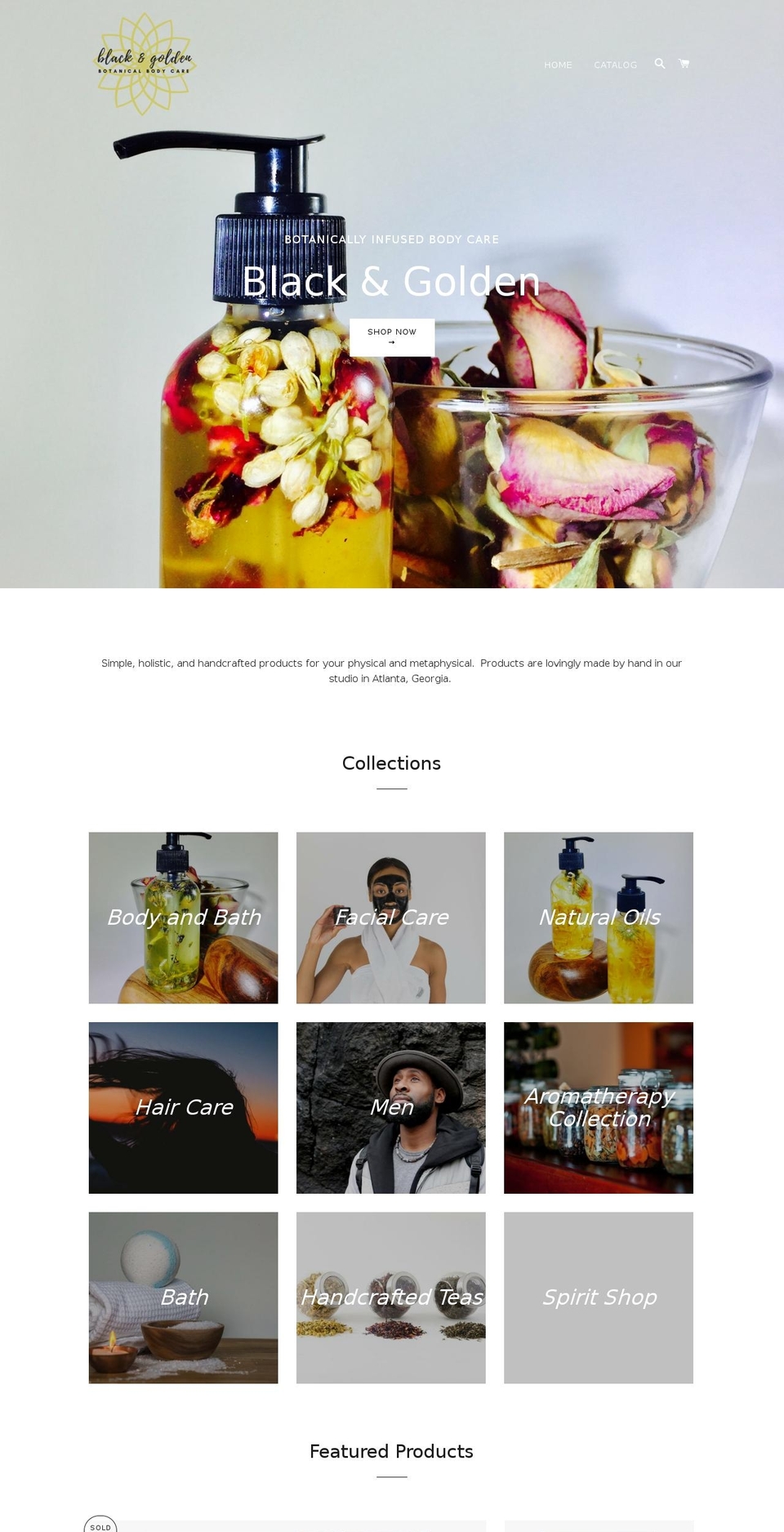 blackandgolden.com — Shopify storefront screenshot