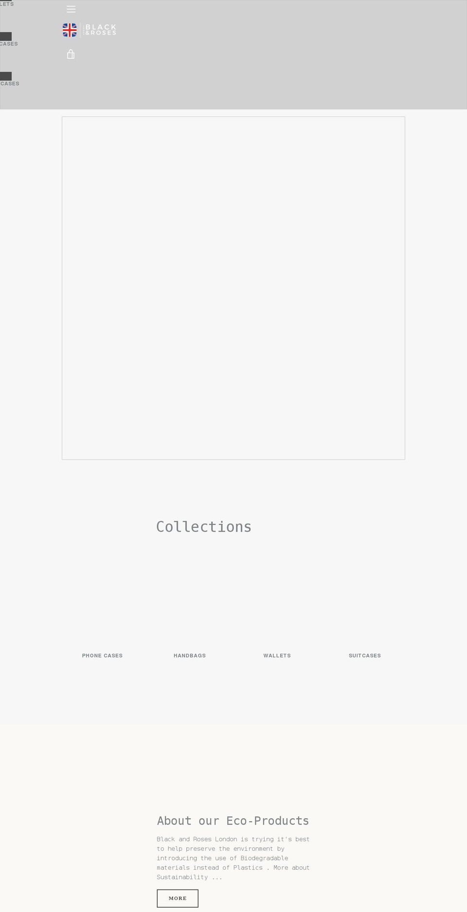 blackandroseslondon.com shopify website screenshot
