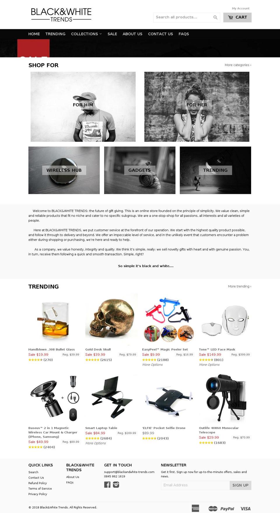 blackandwhite-trends.com — Shopify storefront screenshot