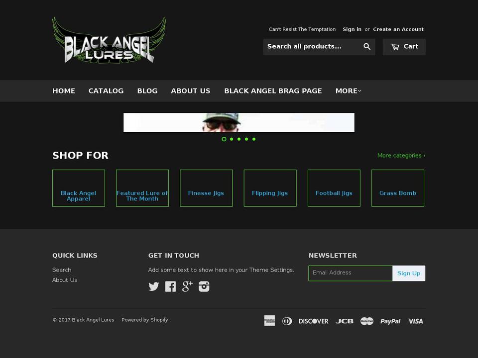 Ride Shopify theme site example blackangeljigs.com