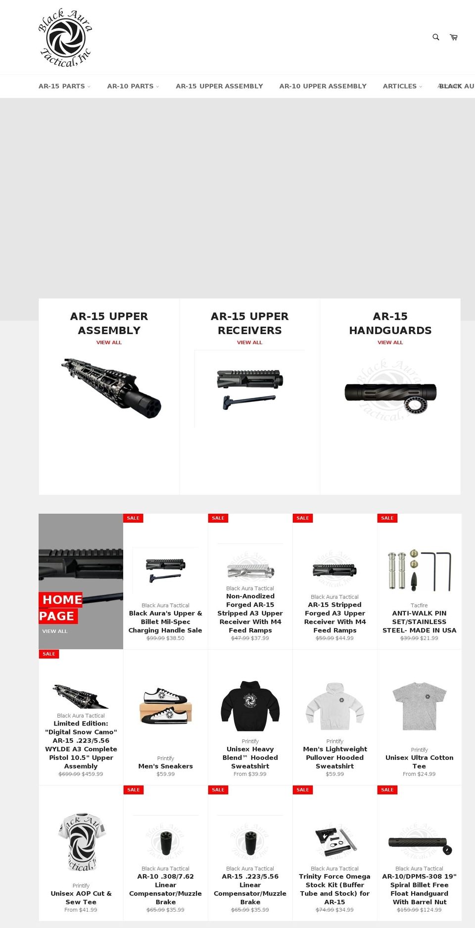 blackauratactical.com — Shopify storefront screenshot