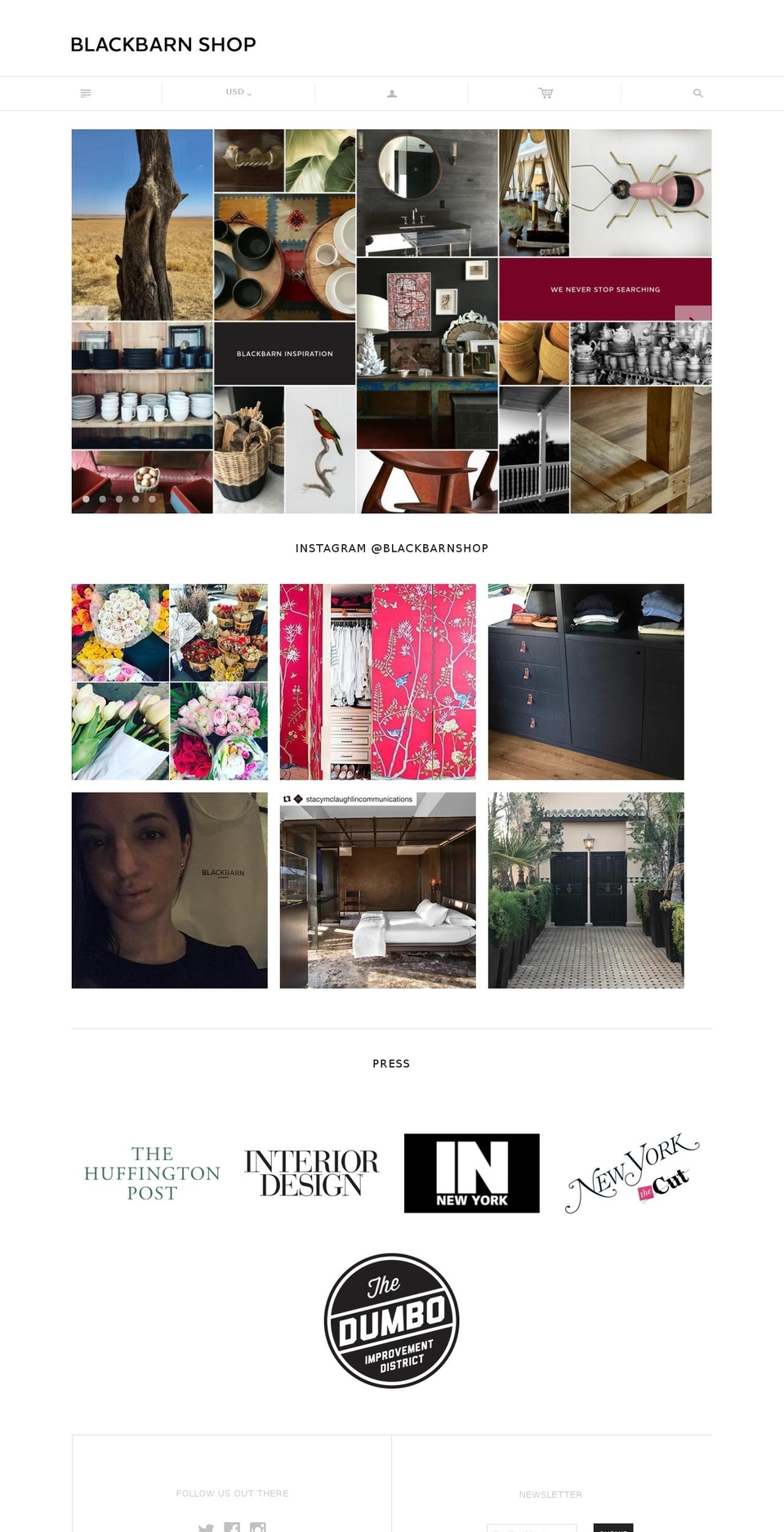 blackbarnny.com shopify website screenshot